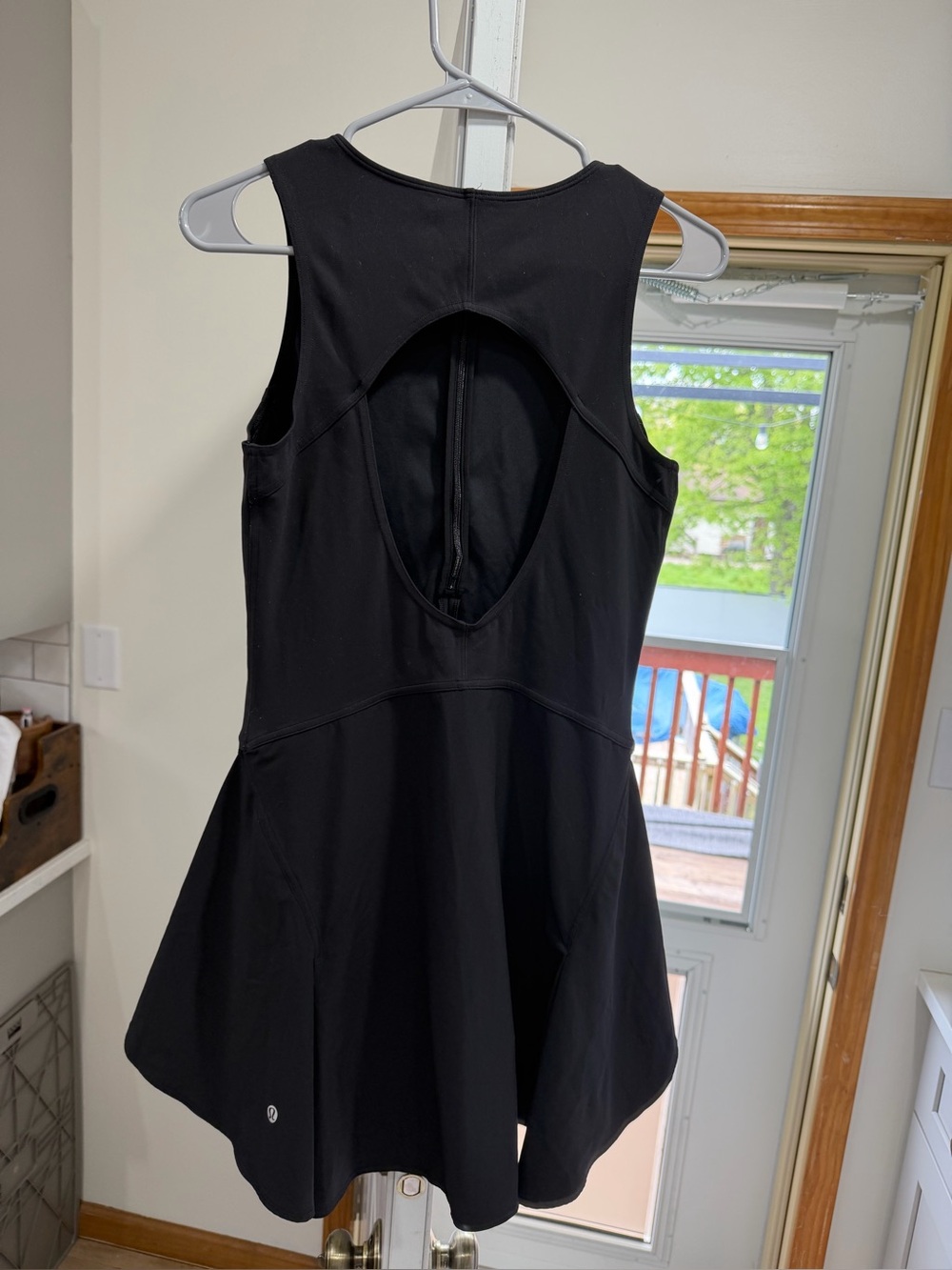 Lululemon Black Sleeveless Skater romper with Keyhole Back